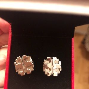 Tory Burch monogram signature earring